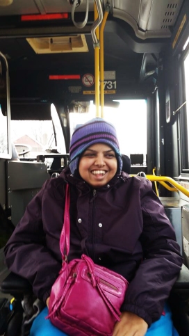 LIFE Toronto participant, Sraddha using bus transit