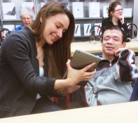 Karol and Doug using the iPad